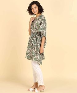 High Quality Designer Cotton Printed <b>Kaftan</b> <b>Summer</b> Daily Wear Regular Fit Washable Three Quarter Sleeve Best Price - Product Image 5
