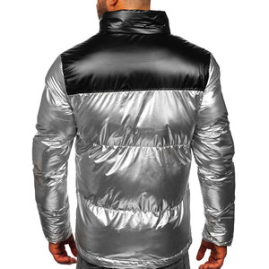 Custom Logo Men's Puffer Jacket Winter Hooded <b>Bubble</b> <b>Coat</b> Quilted Polyester Long Sleeve Zipper Closure Lightweight Outerwear - Product Image 4