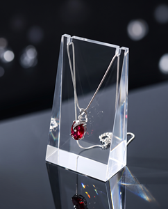 Expositor de Joyería Acrílico Moderno, Transparente, Ovalado, para Collares y Colgantes, Elegante Vitrina para Presentación de Joyas - Product Image 4