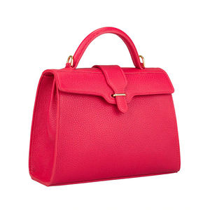 กระเป๋าถือผู้หญิงหนัง PU สีเบจทรงแข็งพร้อมหูหิ้วด้านบนและสายสะพายไหล่ ปิดด้วยตัวล็อค เหมาะสำหรับใช้ในชีวิตประจำวันและงานแต่งงาน - Product Image 3