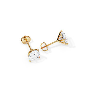 Boucles d'oreilles ovales en or massif 10 carats pour femmes, diamants de laboratoire certifiés GIA, couleur D, bijoux de mariage classiques - Product Image 4