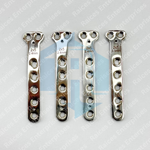 RAICES ENTERPRISES Placa de Bloqueo Ortopédica de 2.4mm, 2x5 Orificios, Acero Inoxidable, Certificación CE Clase II, Certificación ISO 13485, Veterinaria - Product Image 3