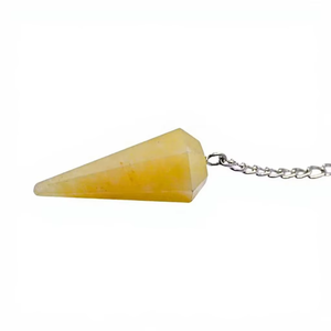 Péndulo de aventurina amarilla de moda, piedra preciosa para equilibrar chakras, cristal facetado para radiestesia, regalo de San Valentín. - Product Image 6