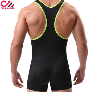 Combinaison de lutte pour hommes de haute qualité, respirante, en polyester et élasthanne, personnalisable, imprimée par sublimation, vente en gros à bas prix - Product Image 3