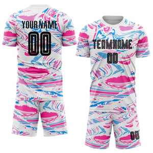 Uniforme de Fútbol Sublimado Personalizado, Jersey de Manga Larga con Pantalones Cortos, Poliéster que Absorbe la Humedad, Impresión del Nombre del Equipo, Conjunto para Todas las Temporadas - Product Image 2