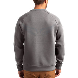 Sweat-shirt à col rond gris de haute qualité pour homme, sur mesure, avec logo personnalisé, en molleton de coton, style streetwear décontracté - Product Image 2