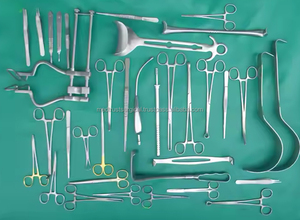 Ensemble d'instruments chirurgicaux de laparotomie de base de 108 pièces en acier inoxydable réutilisable, certifié ISO/CE, de haute qualité - Product Image 3