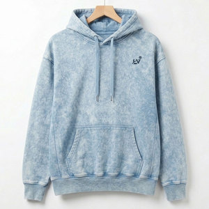 Sudadera con Capucha Moderna para Hombre, Estilo Acid Wash, de Algodón, para Invierno, Manga Larga, Estilo Urbano Informal, con Bolsillo - Product Image 1