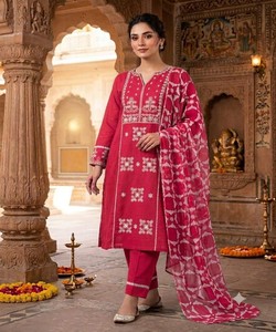 Salwar Kameez brodé de style boutique pour femmes, tenue élégante pour les festivals, tenue traditionnelle de créateur, vêtements en gros 85101 rose - Product Image 1
