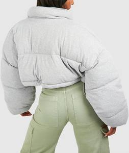 Diseña Tu Propio Logotipo, Chaqueta de Invierno para Hombre, de Algodón, Acolchada, con Capucha Desmontable, de Color Sólido, Personalizada - Product Image 2