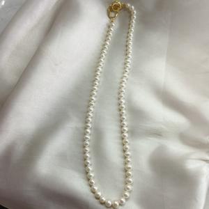 Collar de Perlas de Agua Dulce Redondas Jóvenes de Alta Calidad de 5-6 mm, Cuentas Casi Limpias, Sin Núcleo - Product Image 3