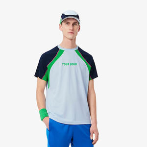 Mens Color Block <b>Raglan</b> Sleeve Sport T-Shirt Light Blue Navy Green Short Sleeve Casual Summer Athletic <b>Top</b> Custom Logo OEM ODM - Product Image 1