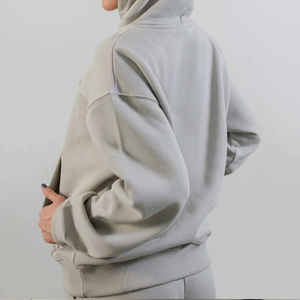 Sweat-shirts à capuche pour femmes de haute qualité, à épaules tombantes, nouveau design, vêtements de rue d'hiver, multi-poches, sweats-shirts surdimensionnés pour femmes - Product Image 5