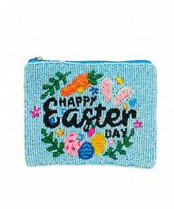 Monedero con cuentas y patrones tradicionales, acabado suave, ideal para llevar monedas - Product Image 1