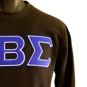 เสื้อคอกลมผ้าเชนิลล์สีดำ Phi Beta Sigma สำหรับผู้ชาย สวมใส่สบาย ผ้าคุณภาพพรีเมียม เสื้อผ้าสำหรับสมาคมพี่น้องชาวกรีก ชุดลำลอง - Product Image 5
