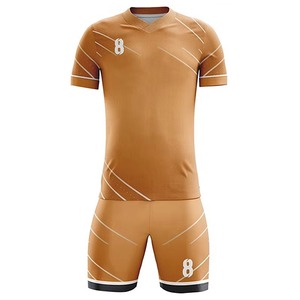 Vente d'usine - Maillot de football personnalisé en polyester/coton, sérigraphié, séchage rapide, respirant, couleurs et designs personnalisés, manches courtes - Product Image 2