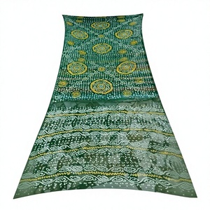 Nuevo y Moderno Sari Tradicional de Seda Bandhani para Mujer, para Bodas y Fiestas, Precio al por Mayor de Proveedor Indio - Product Image 2