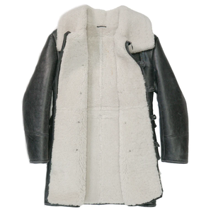 <b>Men's</b> Luxury Leather <b>Shearling</b> <b>Jacket</b> Genuine Fur Winter Coat Premium Aviator Warm Durable Stylish Outerwear Wear - Product Image 4