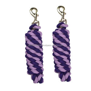 Cuerdas de Amarre para Caballos de Color Personalizado a Precio de Fábrica, Material de Algodón o Polipropileno con Gancho de Seguridad de Latón - Product Image 3