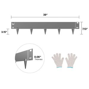 5 Paquetes de Borde Metálico para Jardín, Resistente a la Corrosión, de Acero, 39 x 4, Flexible, para Césped y Jardín - Product Image 2