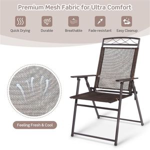 Sedie Pieghevoli da Campeggio in Acciaio 4 Pezzi con Logo Personalizzato, Colore Caffè, Misura Extra Large, Richiudibili per Spiaggia e Parco - Product Image 4