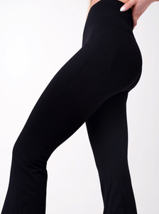 Womens Stretch Fit Yoga Pants High Waist <b>Flared</b> <b>Leggings</b> Seamless Design Butt Sculpt Workout Ready Activewear - Product Image 5