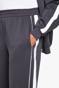 Ensemble de jogging réversible pour filles, coupe classique, avec panneaux latéraux contrastants, sweat à capuche zippé, pour l'hiver, le basketball, le sport, ensemble 2 pièces en toile - Product Image 6