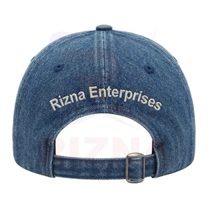 Casquette de baseball unisexe personnalisée OEM RIZNA ENTERPRISES 100 % coton de haute qualité avec logo brodé 3D, 6 panneaux, imprimé, style golf, effet délavé, pour les fêtes - Product Image 4