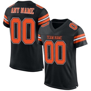 Maillot de football américain personnalisé en mesh, T-shirt de sport, maillot de rugby, uniformes, maillot hip-hop pour fête, col en V, respirant, en polyester - Product Image 1