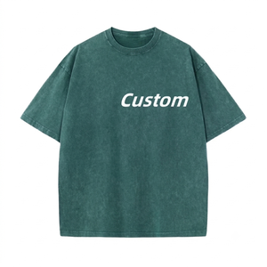 Camiseta de Manga Corta para Hombre, Nueva Llegada 2026, 100% Algodón, Cuello Redondo, Diseño Holgado, para Uso Casual - Product Image 1