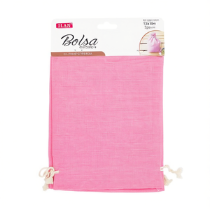 Borsa multiuso Ilan 13x18 cm 2 pezzi Sacchetto portaoggetti in tessuto rosa - Product Image 2