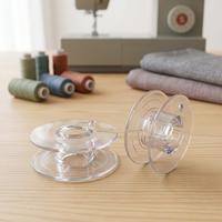Bobine en plastique pour machine à coudre AA0054 | Boîte à canettes de couture en plastique transparent, design simple et rond, pour accessoire de machine à coudre
