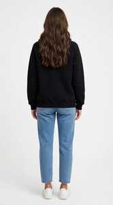 ONETEN APPARELS Conjunto de Sudadera Corta Azul Marino y Pantalones Jogger de Pierna Ancha para Mujer, Manga Larga, Estampado, Estilo Urbano, Chándal Holgado para Otoño - Product Image 2