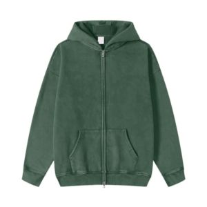 เสื้อฮู้ดดี้โอเวอร์ไซส์ผู้ชาย สีพื้น ผ้าฝ้ายเฟรนช์เทอร์รี่ สวมใส่สบายๆ สำหรับฤดูใบไม้ร่วง มีกระเป๋าหน้า ทรงปกติ - Product Image 1