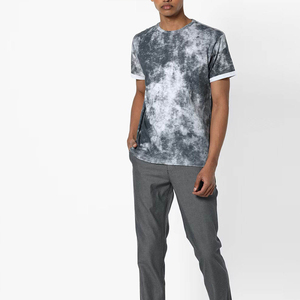 T-shirt à manches courtes pour homme, col rond, tie-dye, coupe classique, tricot décontracté - Product Image 2