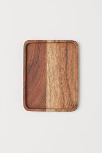 Bandeja de Servir de Madera Natural con Asas, Bandeja Rústica Hecha a Mano para Desayuno, Café, Té y Comida, Decoración para el Hogar - Product Image 2