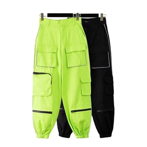 Wholesale Street Style Custom Color Size Sweat Cargo Pants Reflective Trousers Joggers With Pocket Trouser - Product Image 1