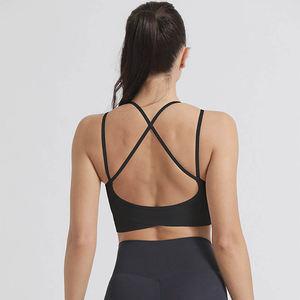 Women's Lightweight High Quality Seamless Workout Bra Sexy Backless Design Breathable Gym Yoga Sports Bra Front High Support - Product Image 4