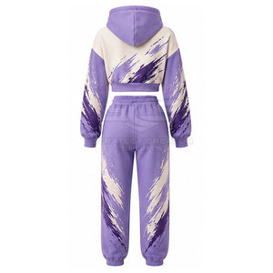 Conjunto de sudaderas cortas personalizadas para mujer con material ligero, tacto suave y ajuste flexible para ropa informal diaria. - Product Image 4