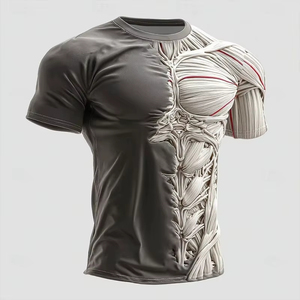 Unique Design Muscle Texture Pattern T <b>Shirt</b> For Men Human Body 3D Printed T <b>Shirts</b> Fashion Round Neck Casual Short Sleeve - Product Image 1