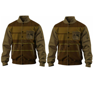 Chaqueta de Invierno para Hombre, Estilo Letterman, con Cuello Alto, Logotipo Frontal Personalizable, de Forro Polar Ecológico, en Oferta - Product Image 4