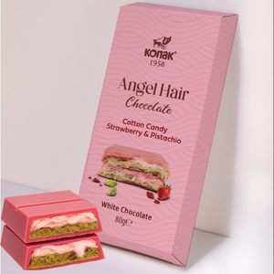 Venta al por Mayor de Fábrica, Chocolate Estilo Dubai de la Mejor Calidad, Barra de Chocolate Angel Hair de 160g y Algodón de Azúcar con Pistacho Noesis de 75g, Barato - Product Image 4