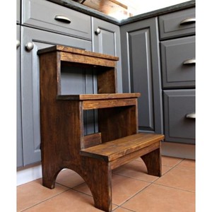 Reclaimed Wood Rustic <b>Step</b> <b>Stool</b> Farmhouse Style Wholesale Handcrafted - Product Image 1