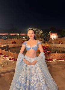 Indian Traditional Wedding Wear Lehenga Choli Beautifully Designed in <b>Sequins</b> Work for Special Occasion and Function for Women - Product Image 3