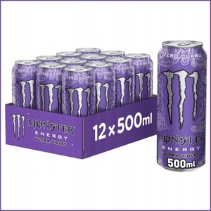 Monster Ultra Violet <b>Zero</b> <b>Sugar</b> Energy Drink 16 fl oz Can Low Calorie Refreshing Citrus Grape Flavor Beverage Bulk Supply - Product Image 3