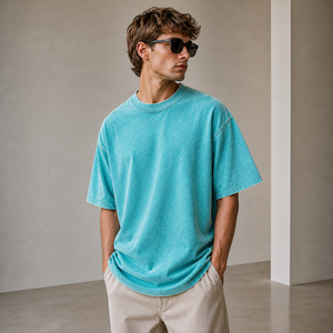 Camiseta de Manga Corta para Hombre, Corte Regular, Formal, 100% Algodón Tejido, con Logotipo y Diseño Personalizados, Venta Caliente 2026, OEM - Product Image 2