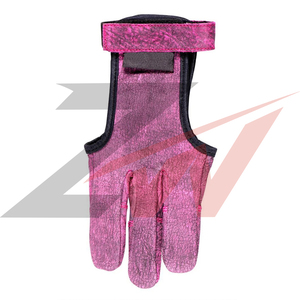 Gants de tir à l'arc confortables à trois doigts pour hommes, de qualité supérieure, imperméables, en cuir durable, avec languette pour le doigt - Product Image 4