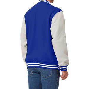 <b>Men</b> High Quality Classic Letterman <b>Jacket</b> Premium Varsity Style Soft Snap Front Comfortable Rib Knit Casual Outerwear - Product Image 2