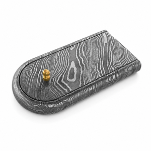 Jexmoo Custom Handmade Damascus Steel Square Smoking Pipe <b>Stand</b> Modern Design Home Decor Unique Pattern Accessory Gift - Product Image 4