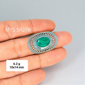 Anillos de Esmeralda y Anillos Hechos a Mano de Plata de Ley 925, Joyería a Precio de Mayoreo - Product Image 1